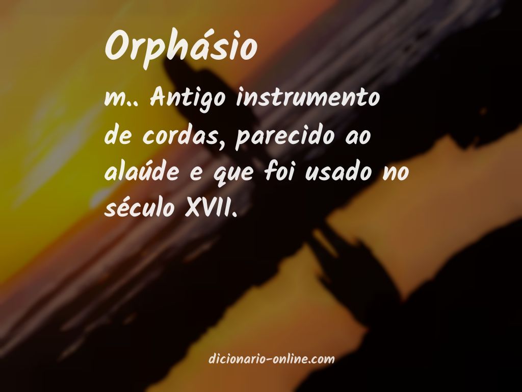 Significado de orphásio