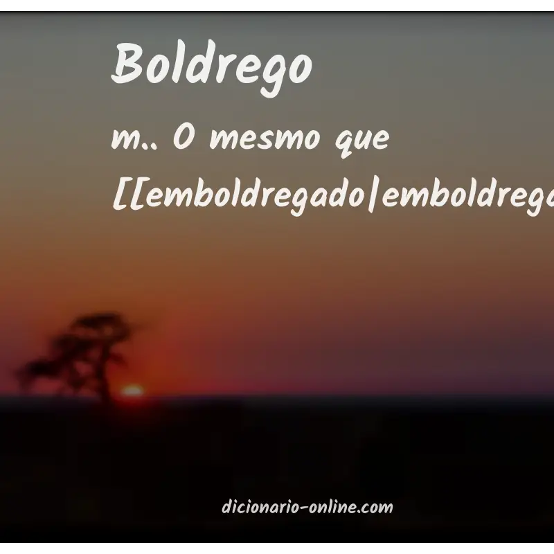 Significado de boldrego