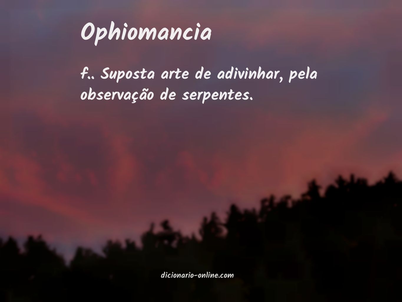 Significado de ophiomancia
