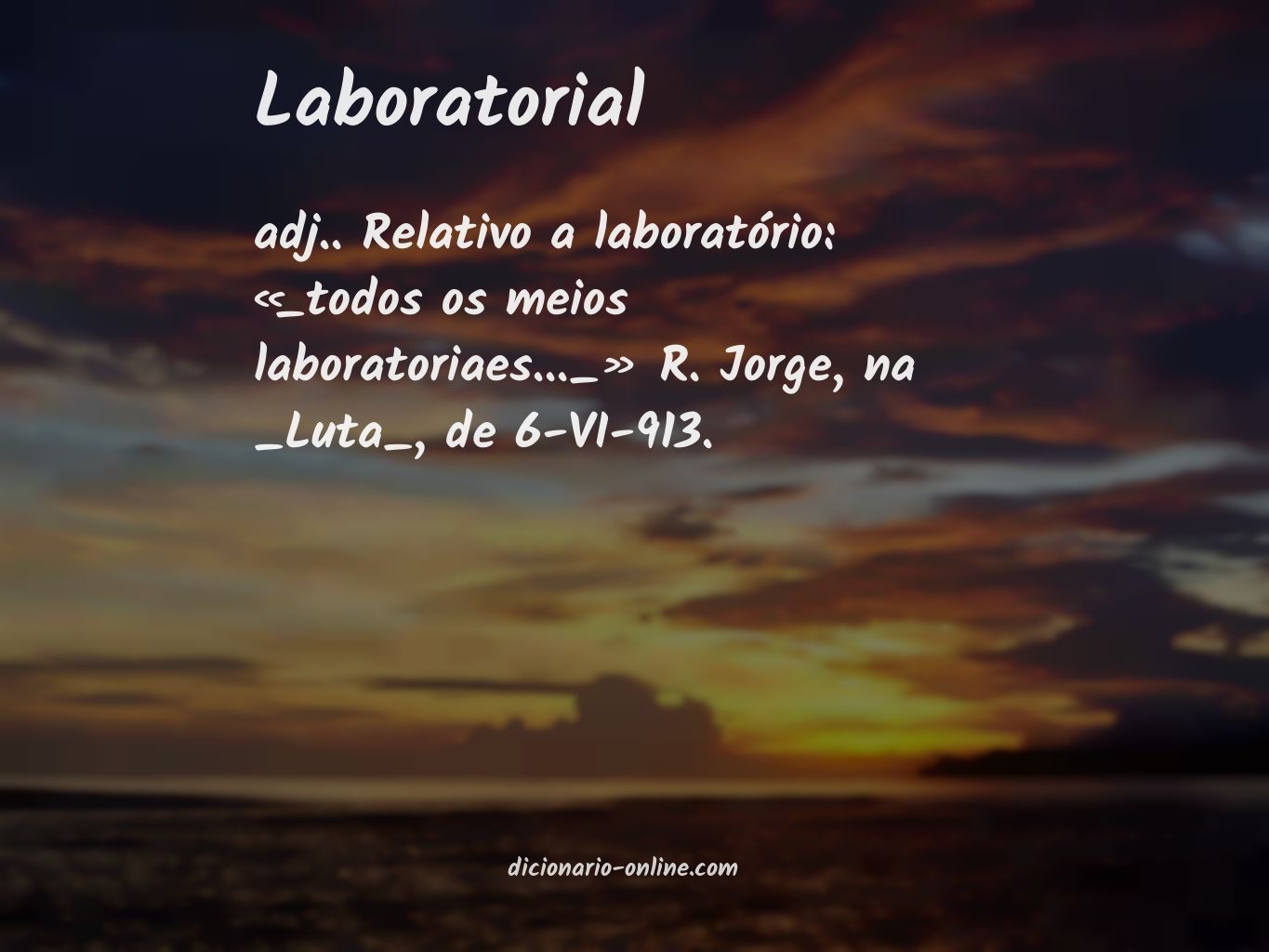 Significado de laboratorial