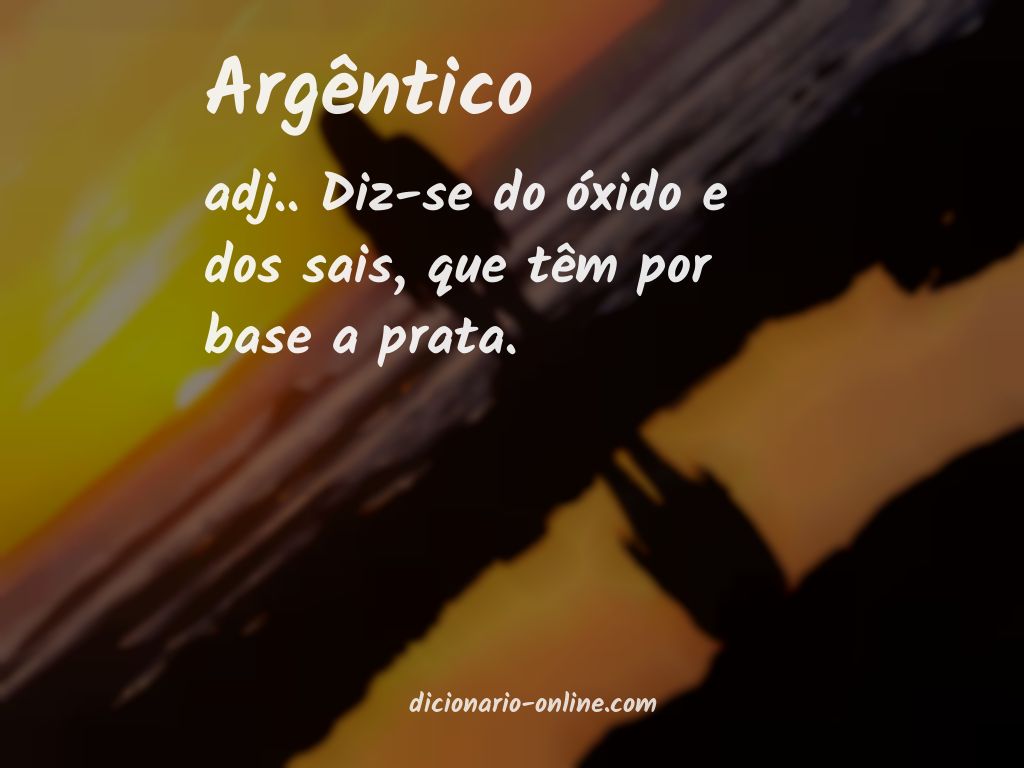 Significado de argêntico