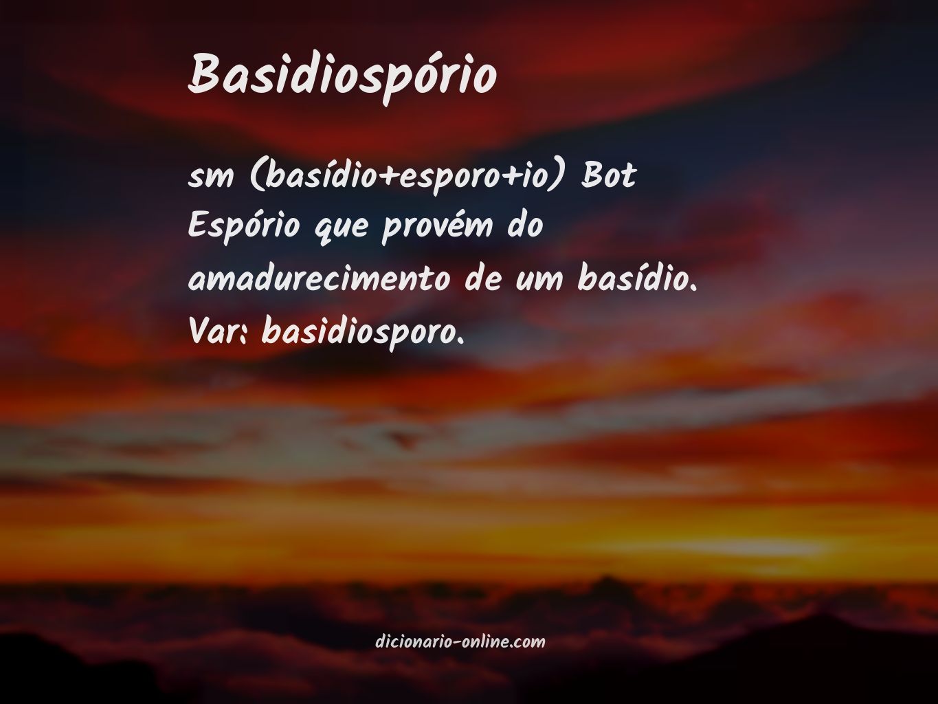 Significado de basidiospório