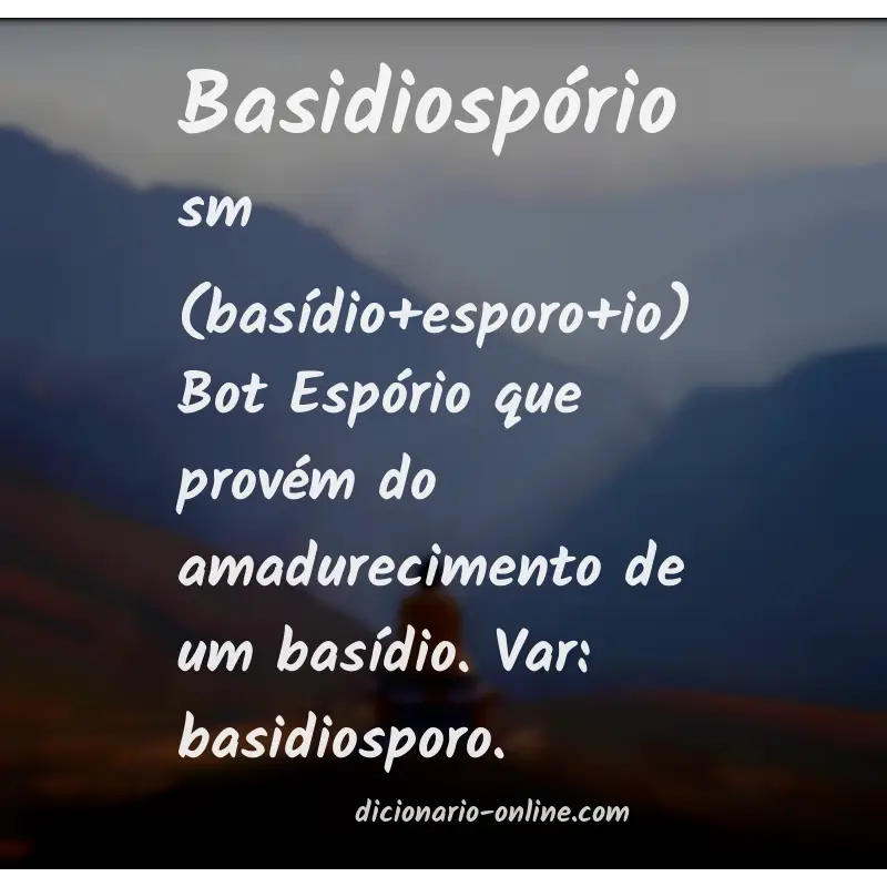 Significado de basidiospório