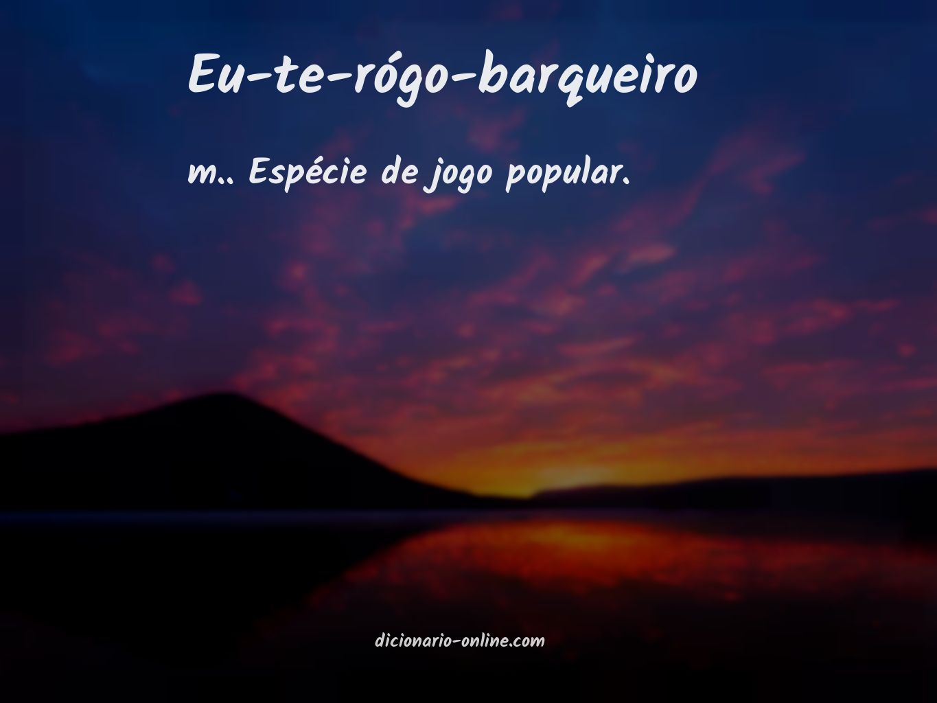 Significado de eu-te-rógo-barqueiro