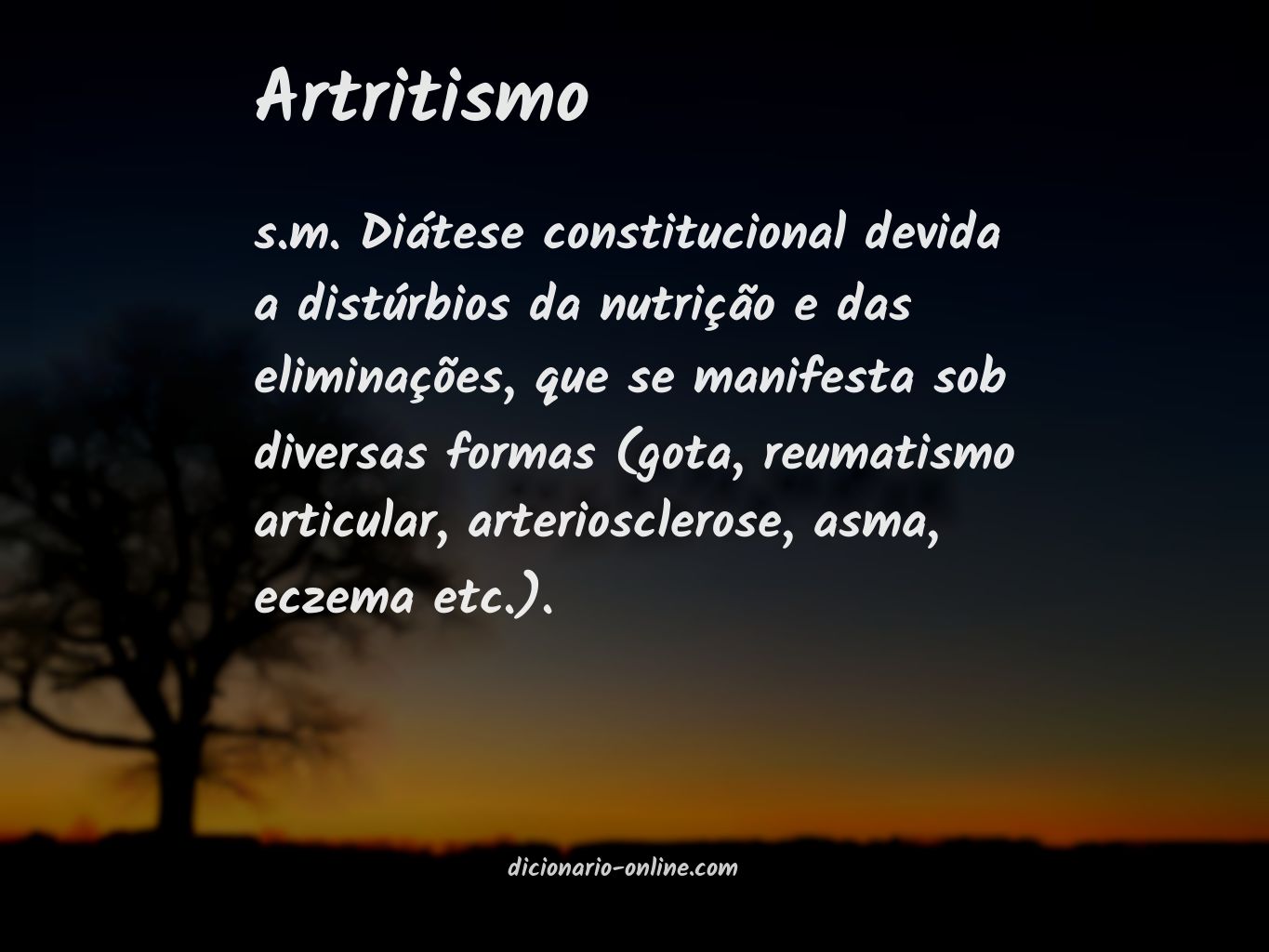 Significado de artritismo