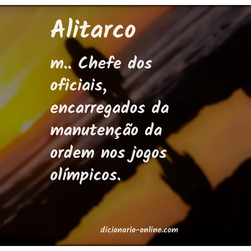 Significado de alitarco