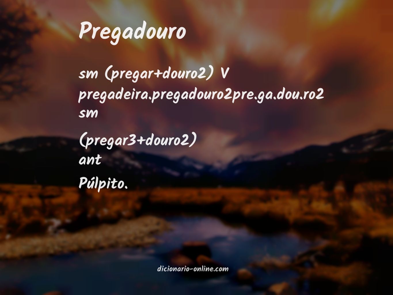 Significado de pregadouro