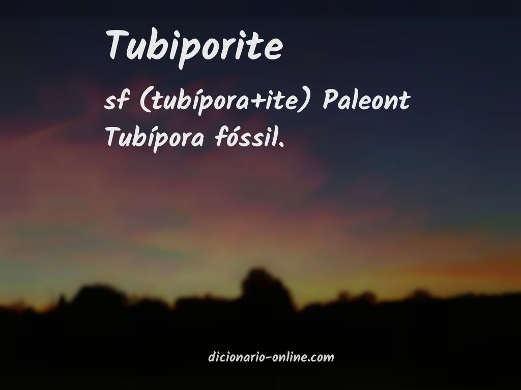 Significado de tubiporite