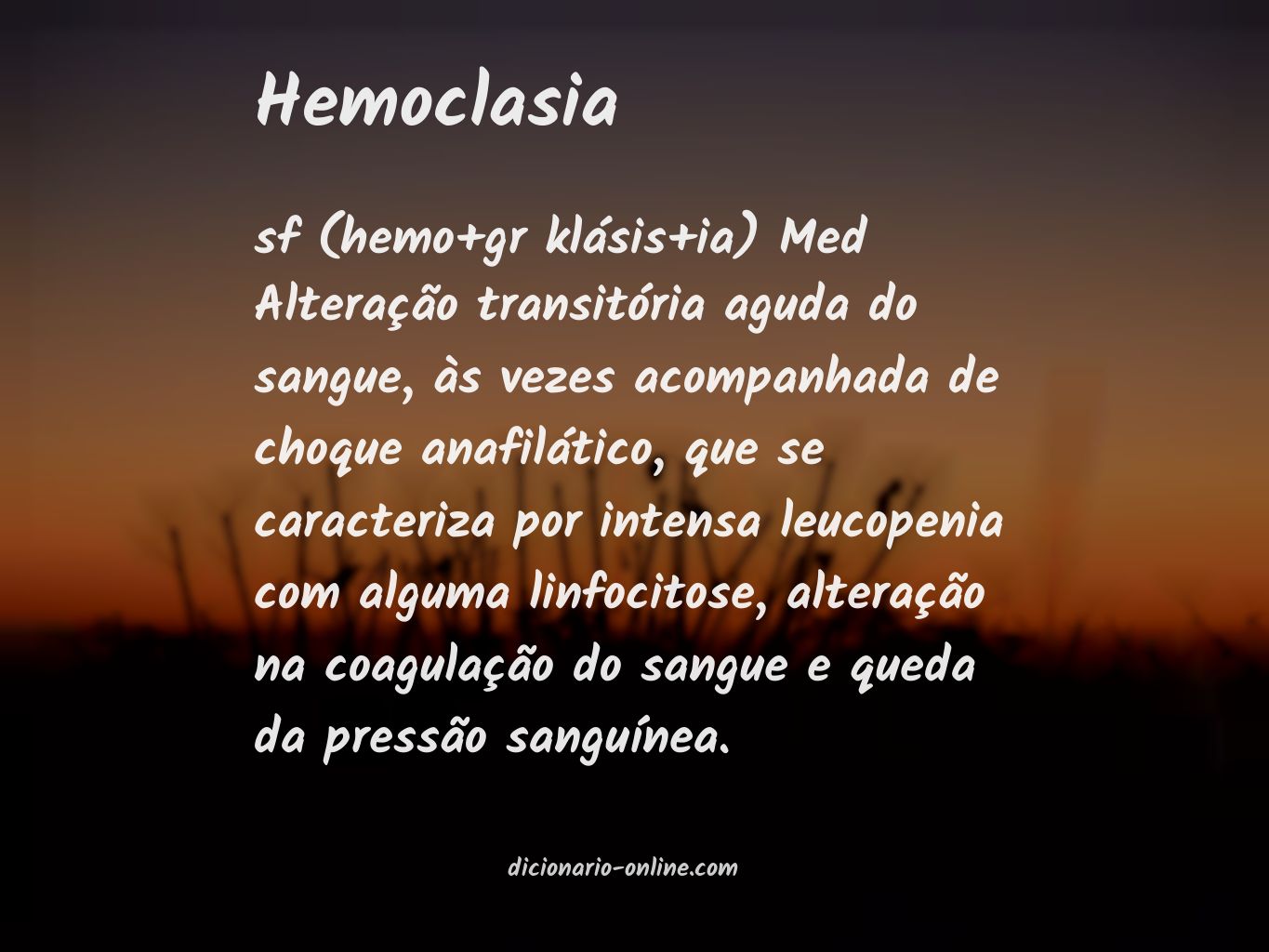 Significado de hemoclasia