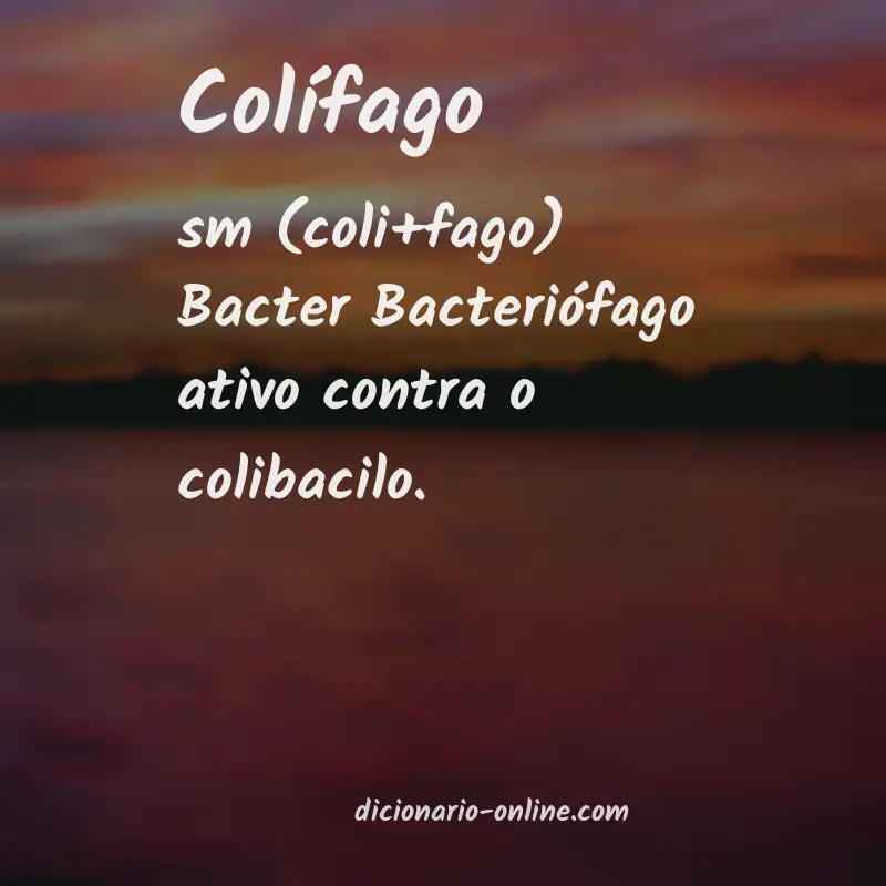 Significado de colífago
