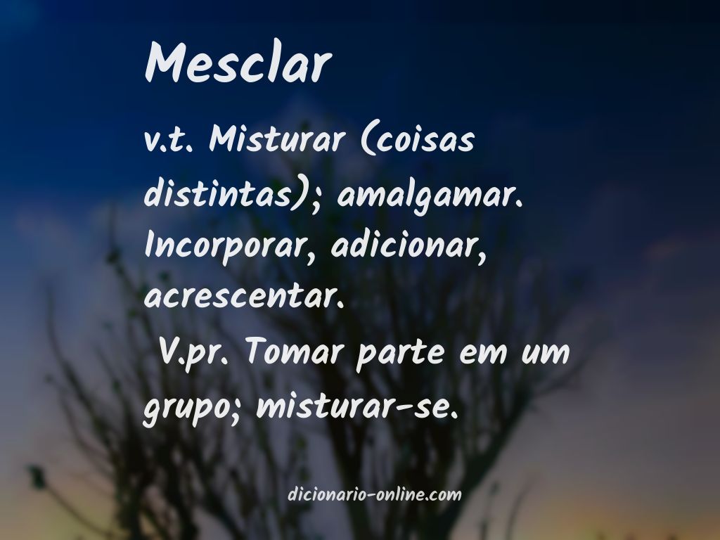 Significado de mesclar