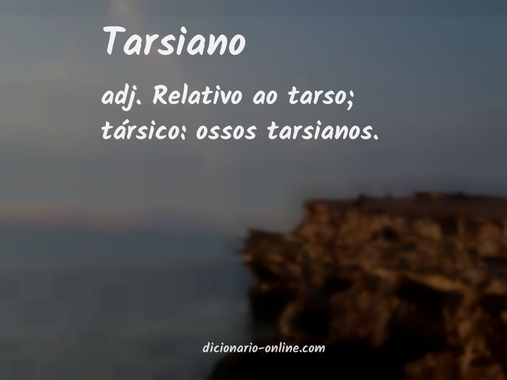 Significado de tarsiano