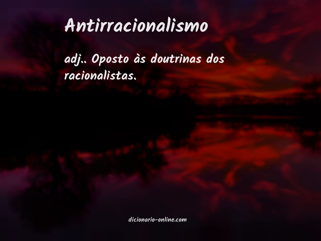 Significado de antirracionalismo