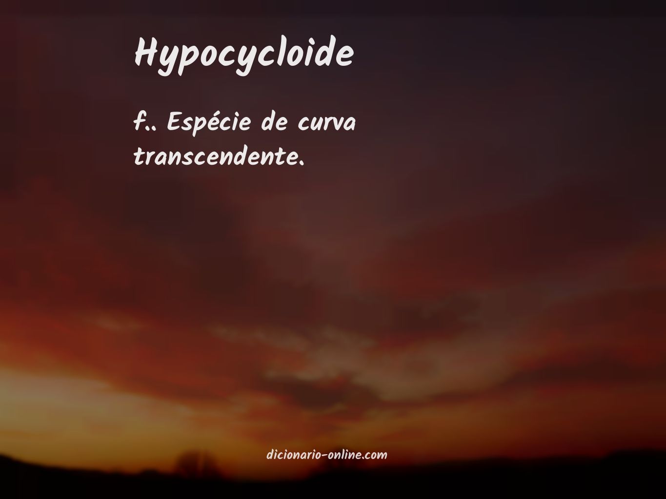 Significado de hypocycloide