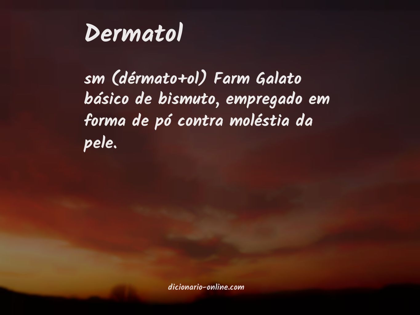 Significado de dermatol