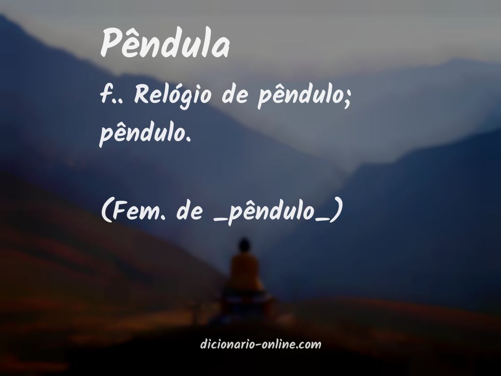 Significado de pêndula