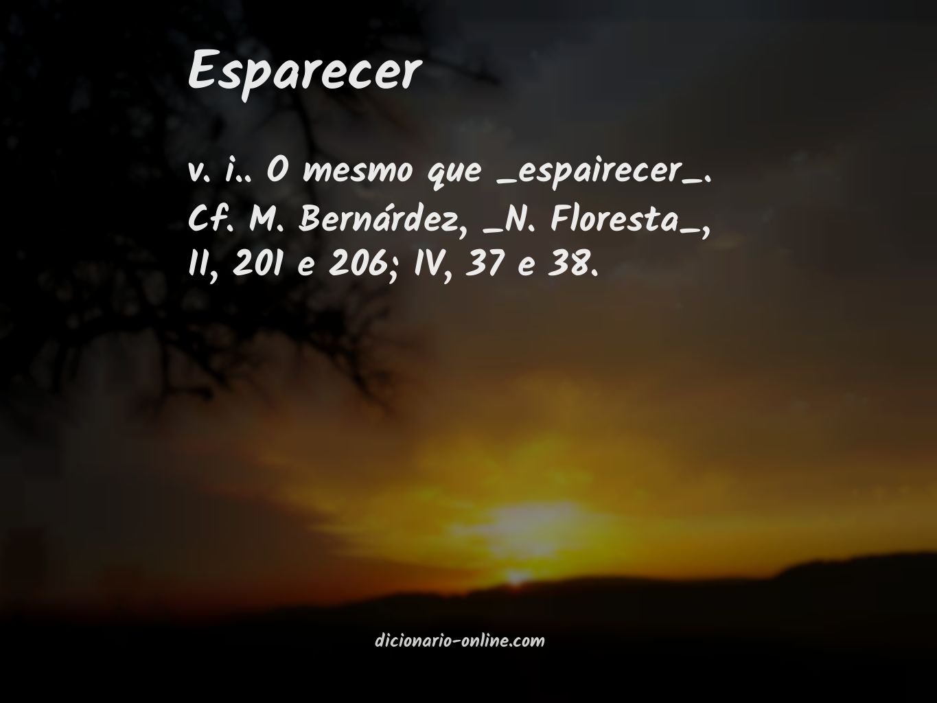 Significado de esparecer