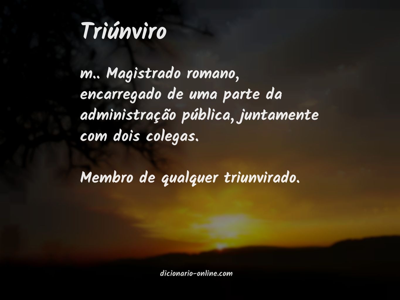 Significado de triúnviro