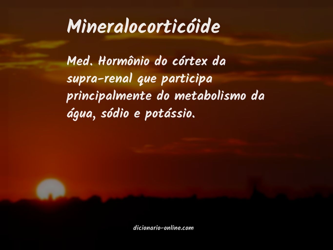 Significado de mineralocorticóide