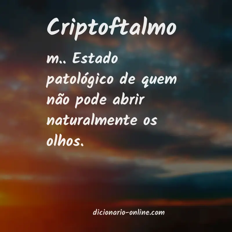 Significado de criptoftalmo