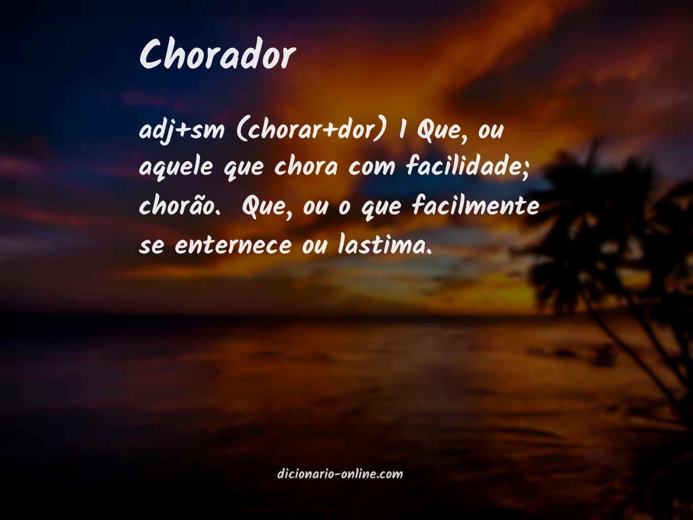 Significado de chorador