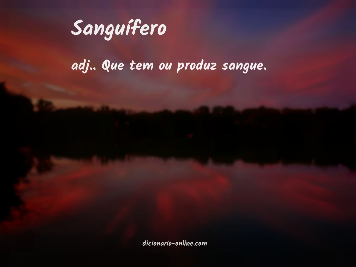 Significado de sanguífero