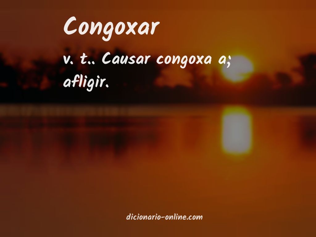 Significado de congoxar