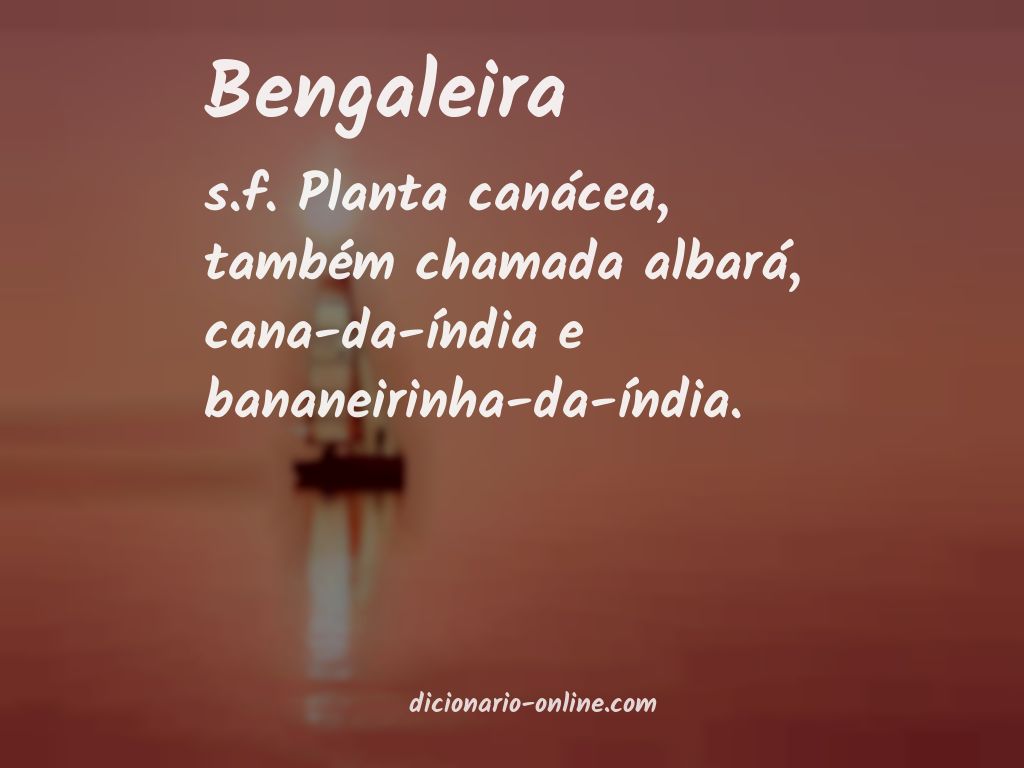 Significado de bengaleira