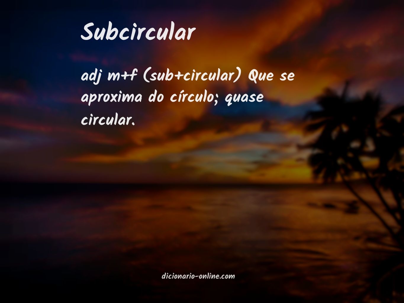 Significado de subcircular