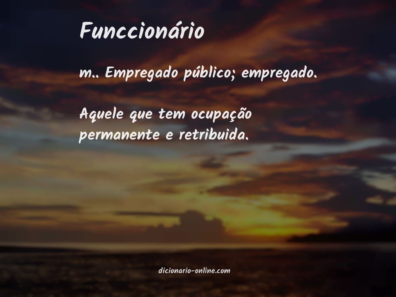 Significado de funccionário