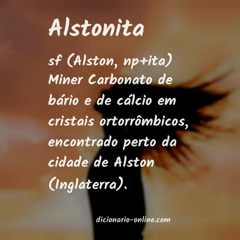 Significado de alstonita