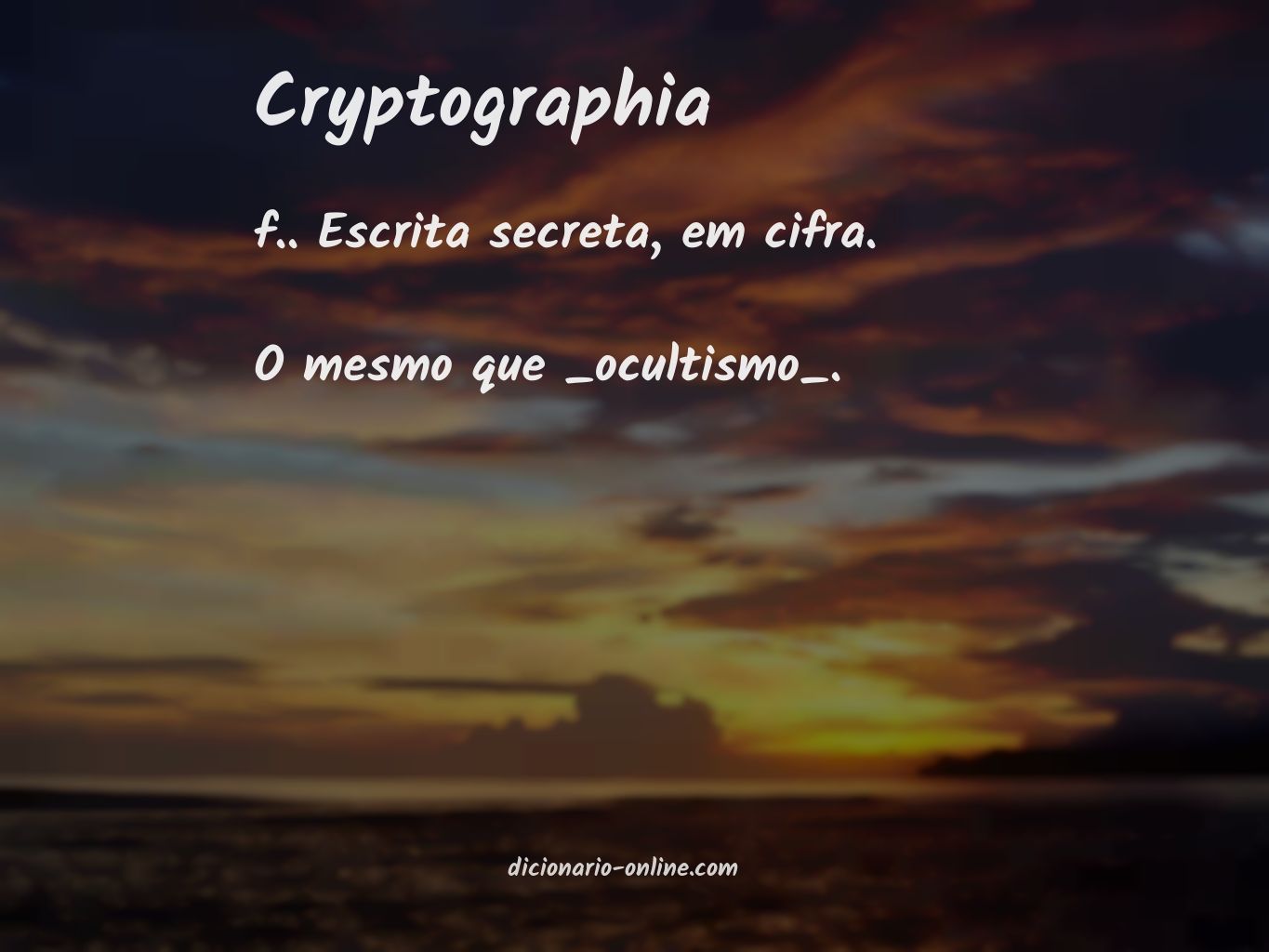Significado de cryptographia