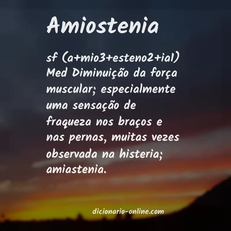 Significado de amiostenia