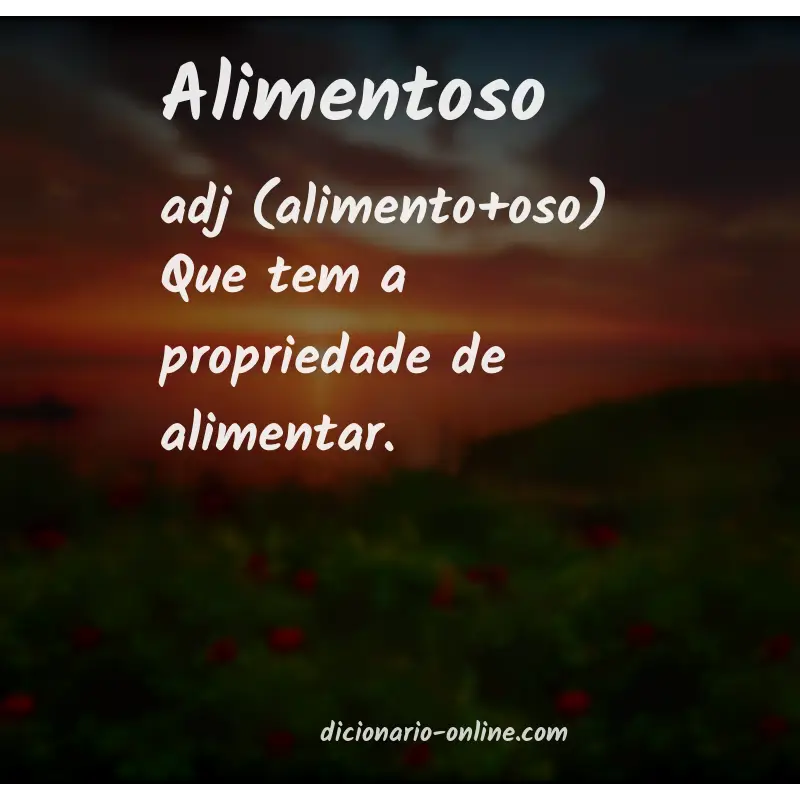 Significado de alimentoso