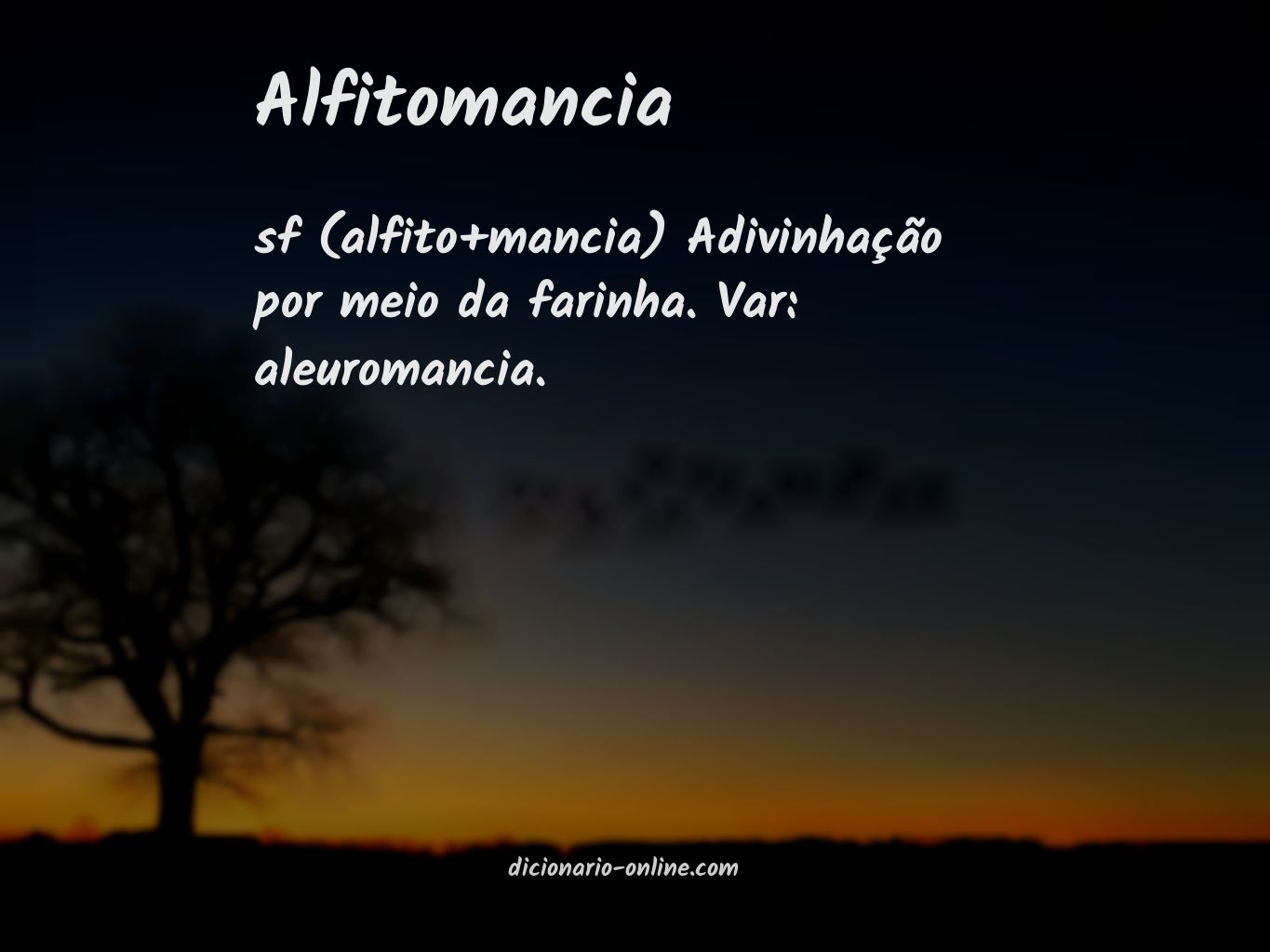 Significado de alfitomancia