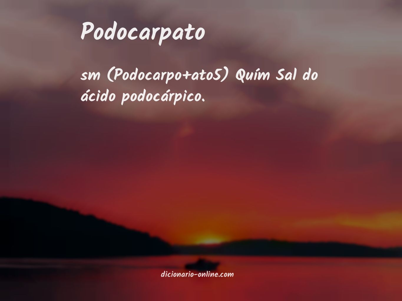 Significado de podocarpato