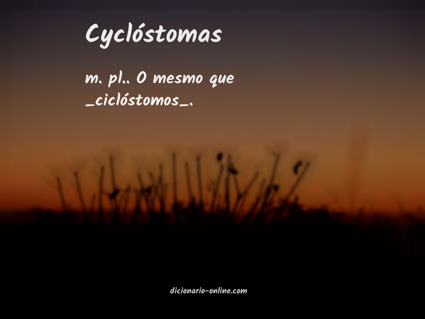 Significado de cyclóstomas