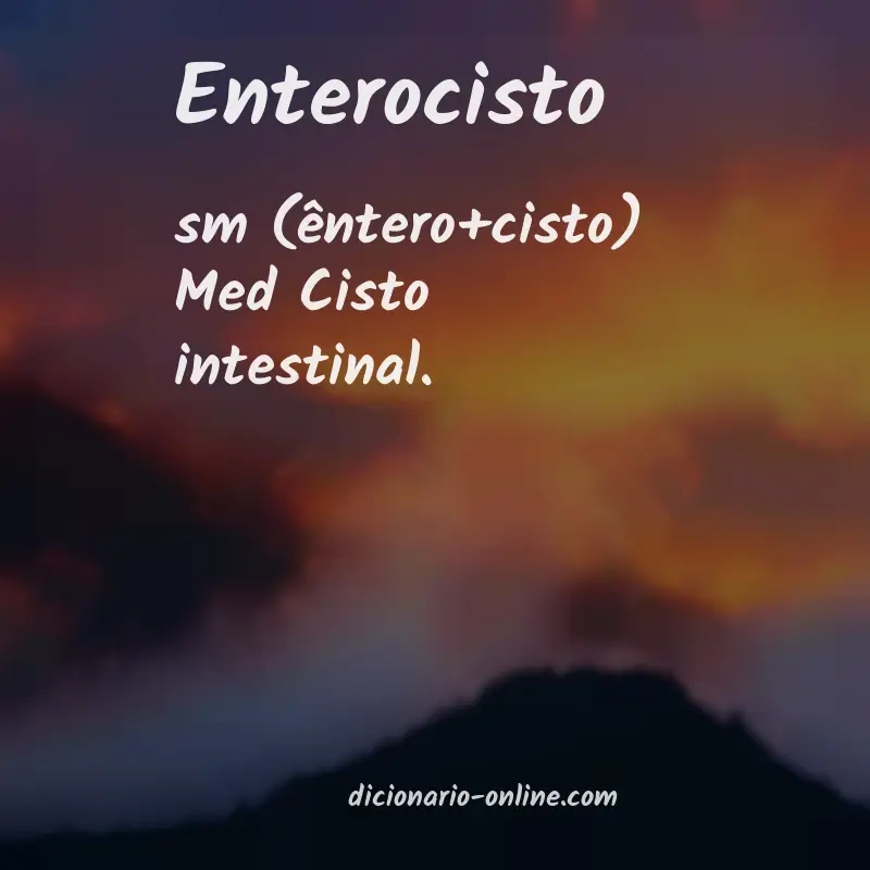Significado de enterocisto