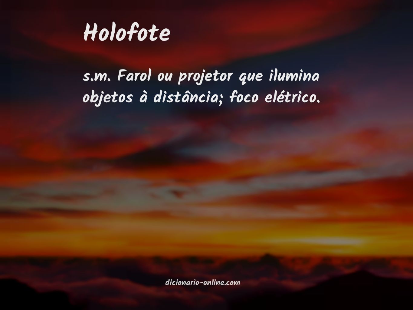 Significado de holofote