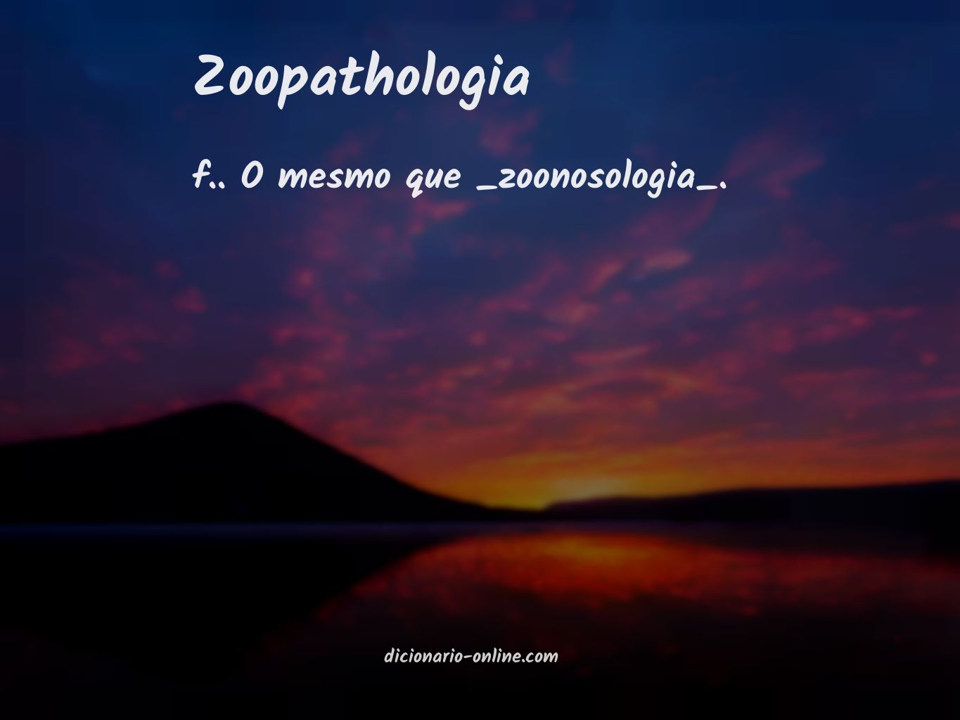 Significado de zoopathologia