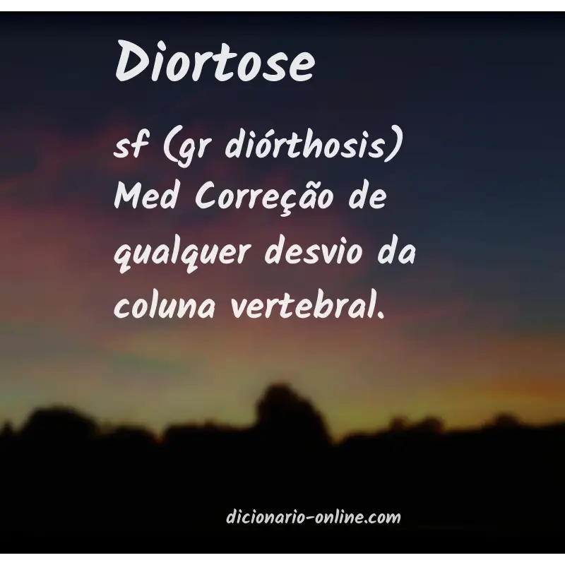 Significado de diortose