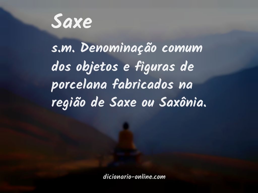 Significado de saxe