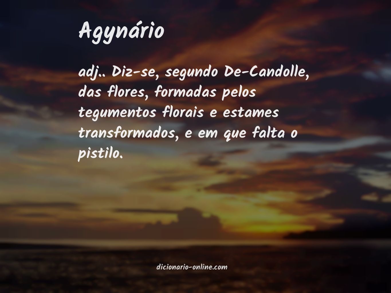 Significado de agynário