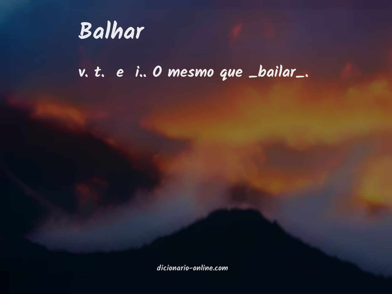 Significado de balhar