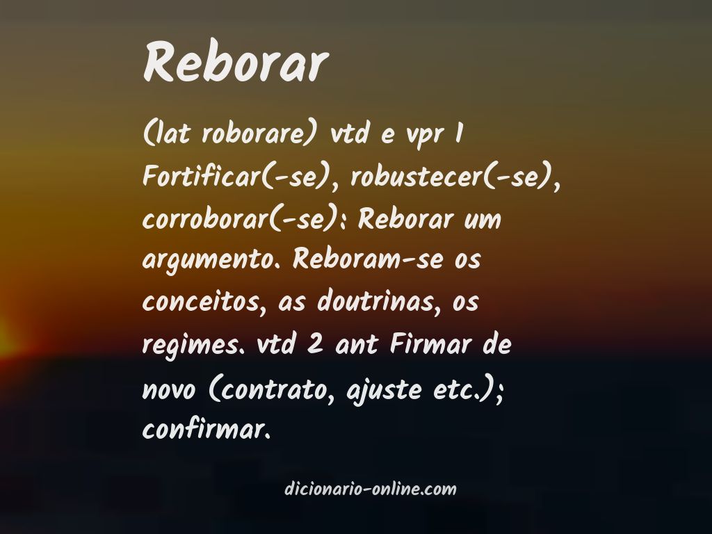 Significado de reborar