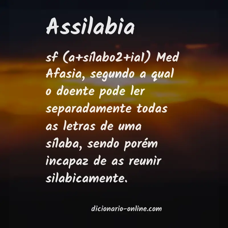 Significado de assilabia
