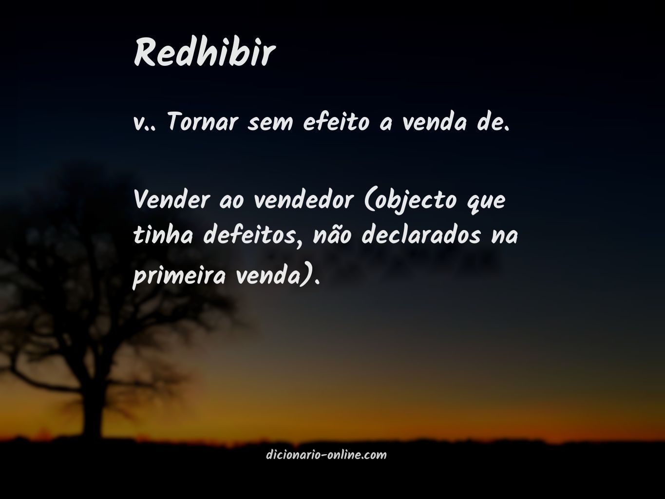 Significado de redhibir