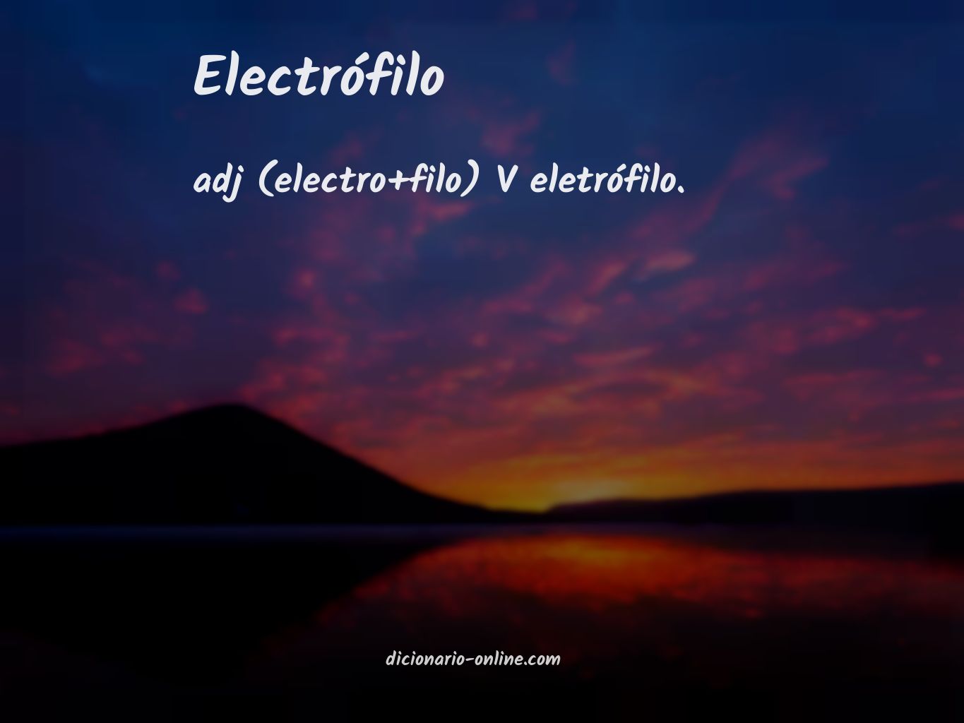 Significado de electrófilo