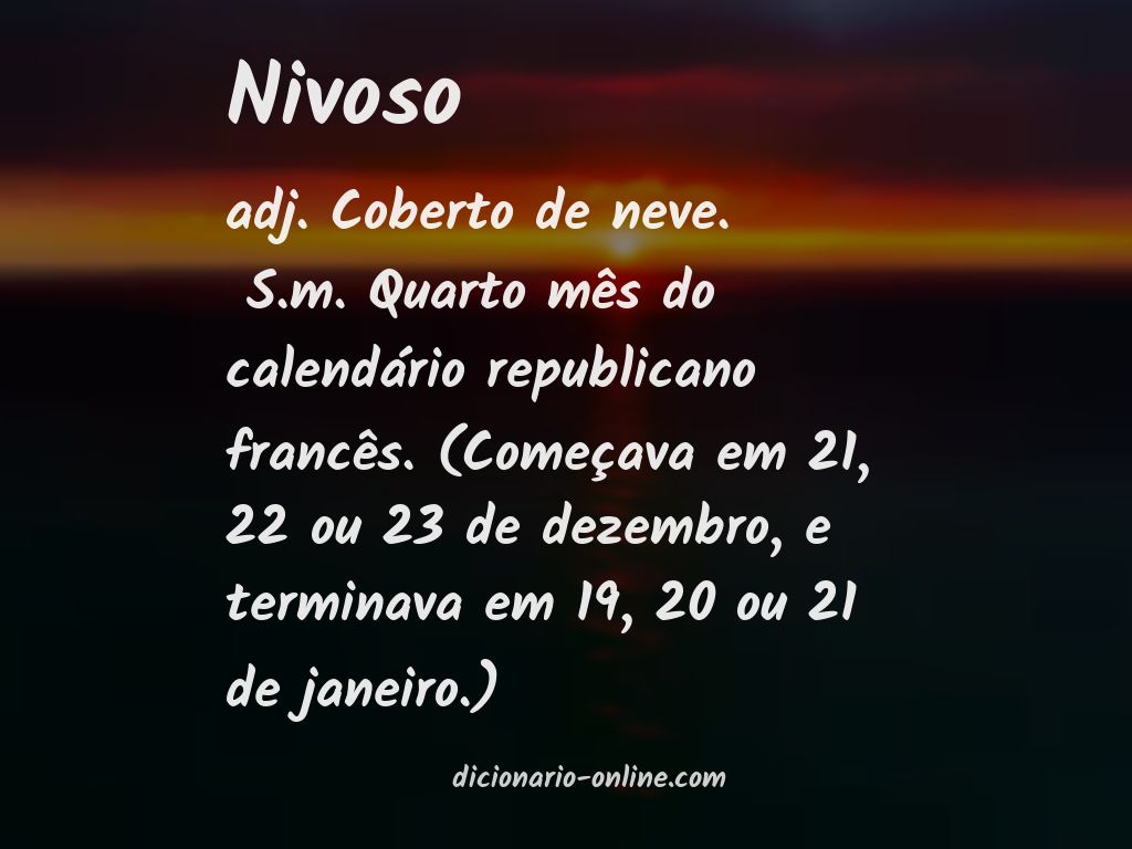 Significado de nivoso