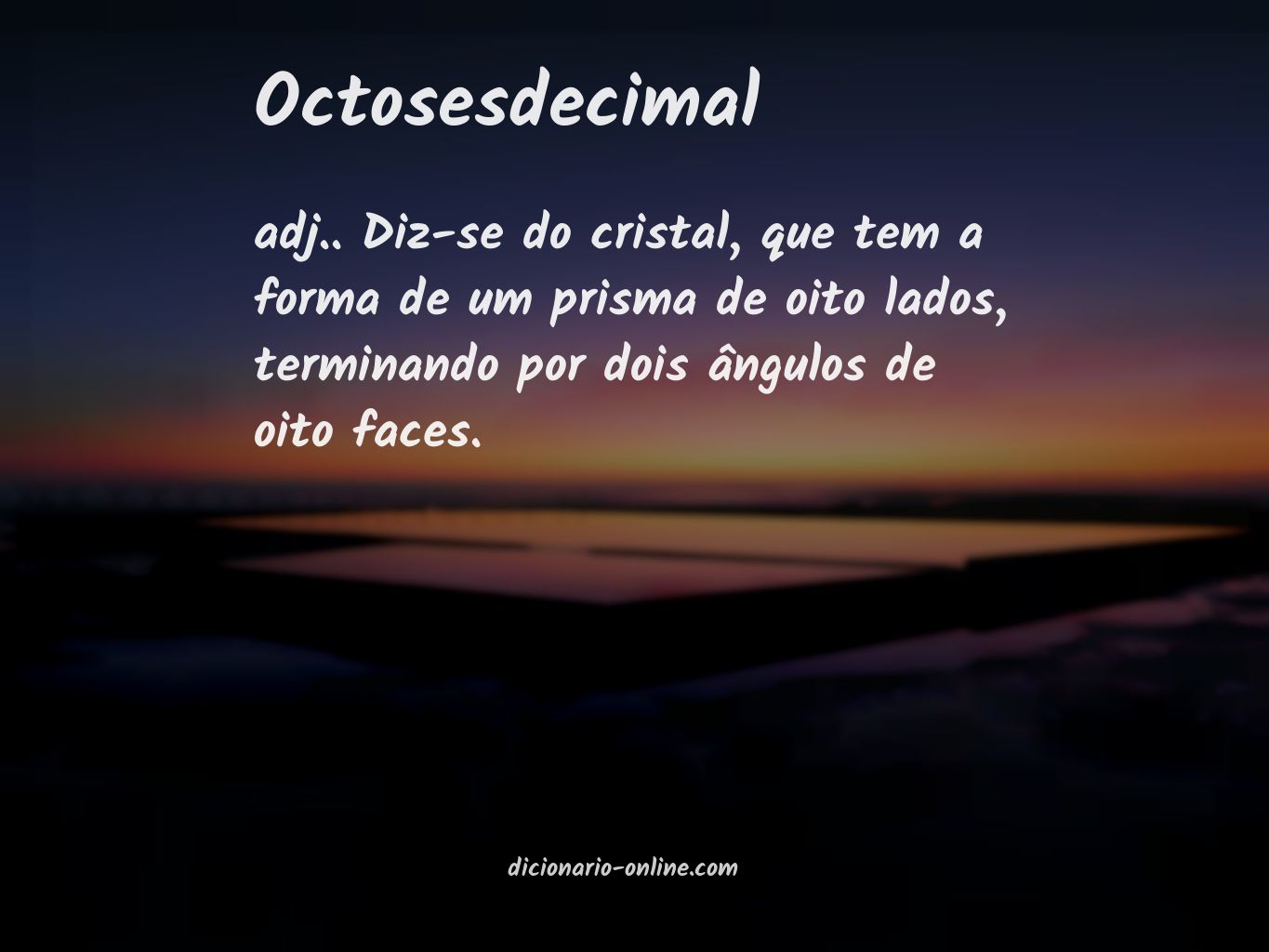 Significado de octosesdecimal